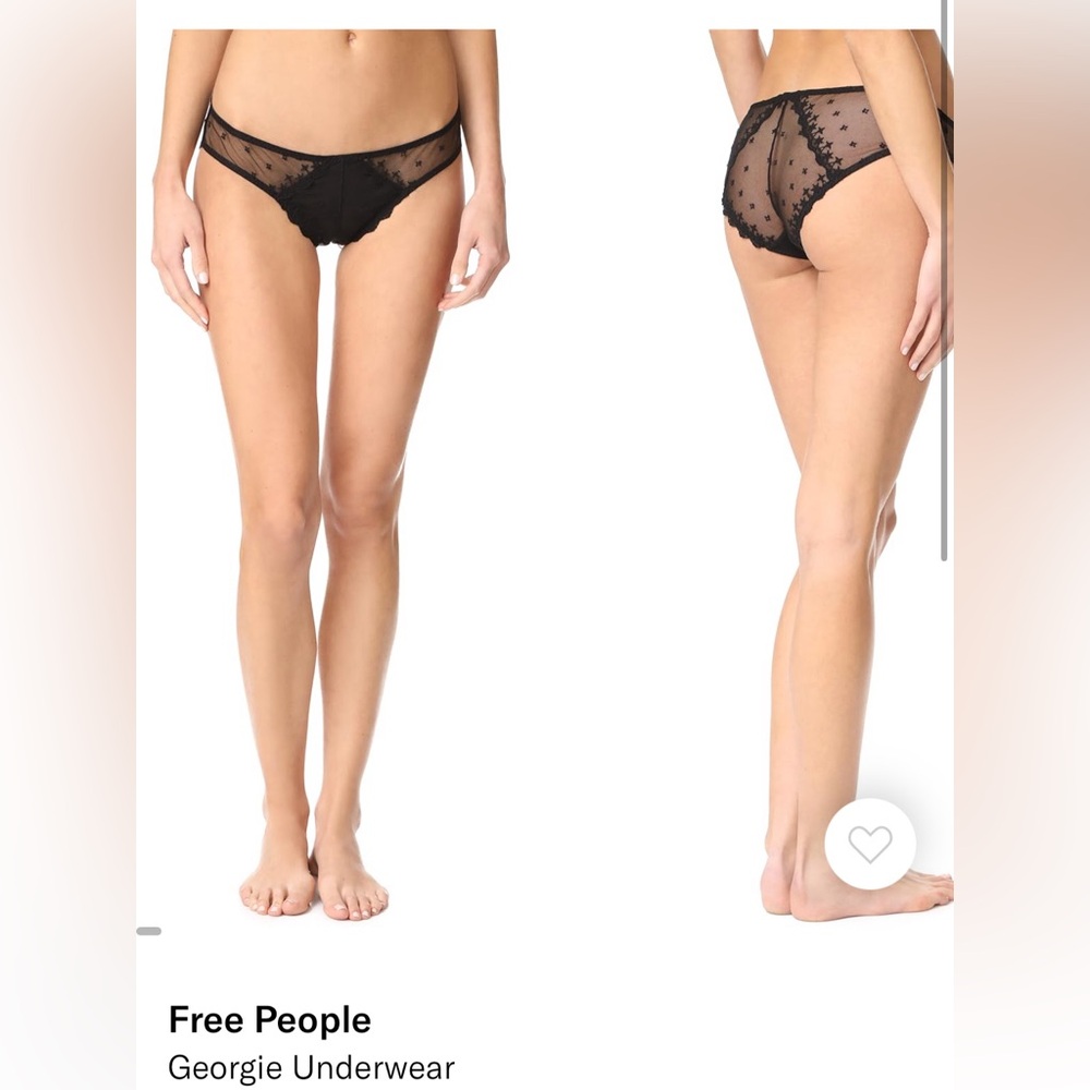 Free people mesh black panties NWT medium